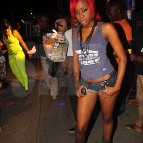 Anthony Minott/Freelance Photographer
Jodi Couture shows why she's hot during Container Satdaze, Recent Street, Denham Town, West Kingston, on Saturday, March 24, 2012.
