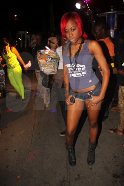 Anthony Minott/Freelance Photographer
Jodi Couture shows why she's hot during Container Satdaze, Recent Street, Denham Town, West Kingston, on Saturday, March 24, 2012.