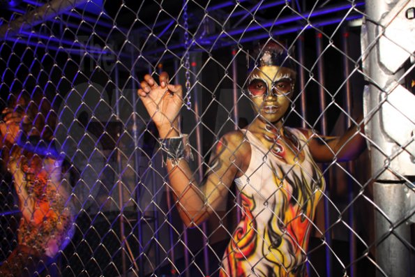 Anthony Minott/Freelance Photographer
A Matterhorn mannequin shows a daring look during Magnum Container Satdazs Anniversary party held at Regent Street, Denham Town, West Kingston on Saturday, October 27, 2012.