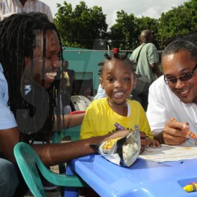 Gladstone Taylor / Photographer

after school event for children from basic schools chosen by the national child month committee from downtown kingston. held at the Gleaner's parking lot along east street.