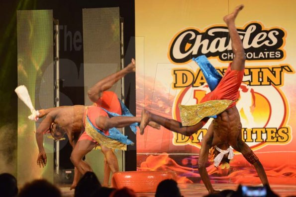 Rudolph Brown/ PhotographerUnruly Skankaz Dancers show off their skill at the semi final of the 2018 Charles Chocolates Dancin’ Dynamites competition at the Jamaica College Auditorium in Kingston on Saturday May 12, 2018