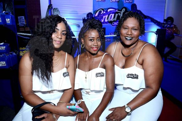 ContributedFrom left are Venesha Vincent, Trishakinne Fagan and Danna Palmer at Charles Chocolates Dancin' Dynamites 2018 Launch at Limelight Nightclub in Half Way Tree on January 6, 2018
