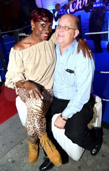 ContributedJenny Jenny and Larry Watson General Manager – Confectionery & Snacks Jamaica Ltd at Charles Chocolates Dancin' Dynamites 2018 Launch at Limelight Nightclub in Half Way Tree on January 6, 2018