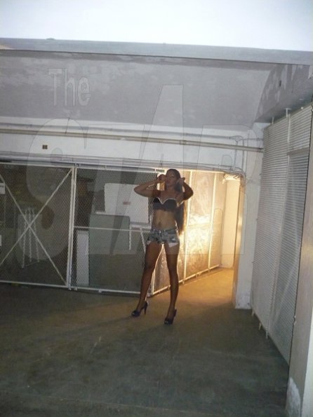 D'Angel in the sexiest and most technical part of the shoot...the under-basement silhouette shot.