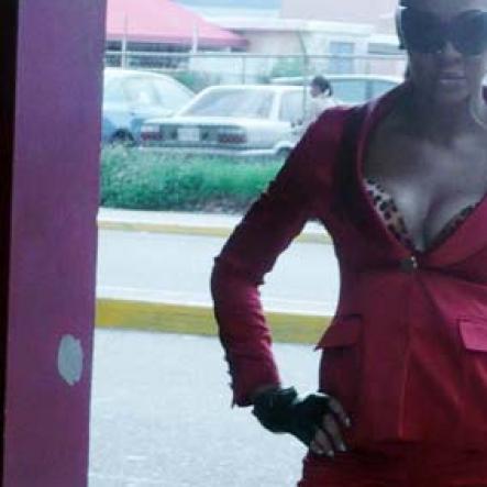 D'Angel in her sexy female spy outfit on location in New Kingston