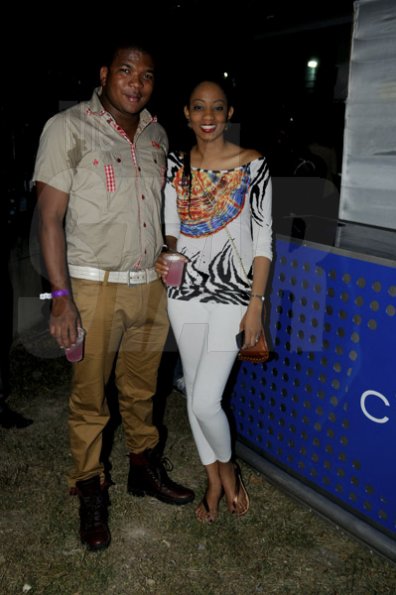 Winston Sill / Freelance Photographer
P Diddy and Supreme Promotions presents Sound Clash of four discos, dubbed "Bad Boys Clash", held at Lime Light Entertainment Complex, Hagley Park Road on Friday night January 4, 2013. Here are the Digicel pair of Benjamin Simms (left); and Tamiann Young (right).