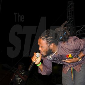 Upcoming artiste Vybrant in his element at the Digicel $8.99 Concert in Montego Bay