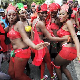 Norman Grindley / Chief Photographer
Revellers in the downtown Carnival Road parade in Kingston.