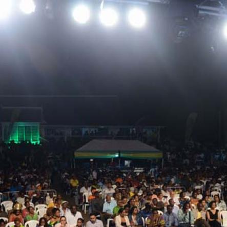 Shorn Hector/Photographer  Minister of Culture, Gender, Entertainment and Sport, Olivia Grange speaking at the Seville Emancipation Jubilee 2018