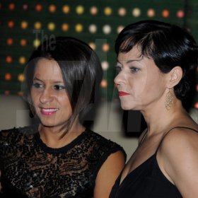 Winston Sill/Freelance Photographer
Kingston Live Entertainment (KLE) group presents the Opening of Famous Nightclub, held at Port Henderson Road, Naggo Head, Portmore on Friday night May 17, 2013. Here are Tina Matalon (left); and Michelle Myers Mayne (right).