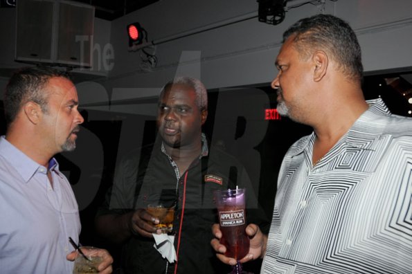 Winston Sill/Freelance Photographer
Kingston Live Entertainment (KLE) group presents the Opening of Famous Nightclub, held at Port Henderson Road, Naggo Head, Portmore on Friday night May 17, 2013. Here are Craig Powell (left); Garfield Lettman (centre); and James Wood (right).