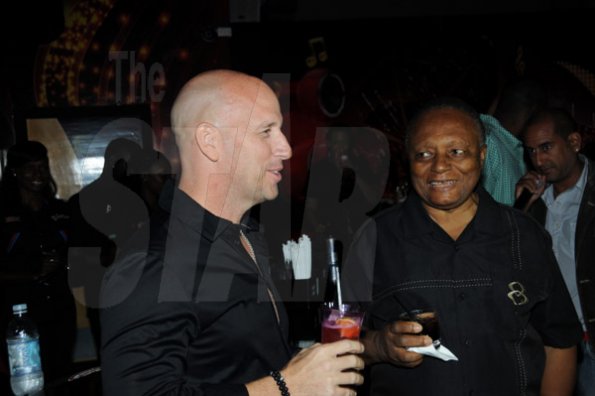 Winston Sill/Freelance Photographer
Kingston Live Entertainment (KLE) group presents the Opening of Famous Nightclub, held at Port Henderson Road, Naggo Head, Portmore on Friday night May 17, 2013. Here are Gary Matalon (left); of KLE group; and George Lee (right), Mayor of Portmore.