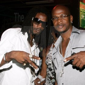 Gyptian (left) poses with Mr Vegas