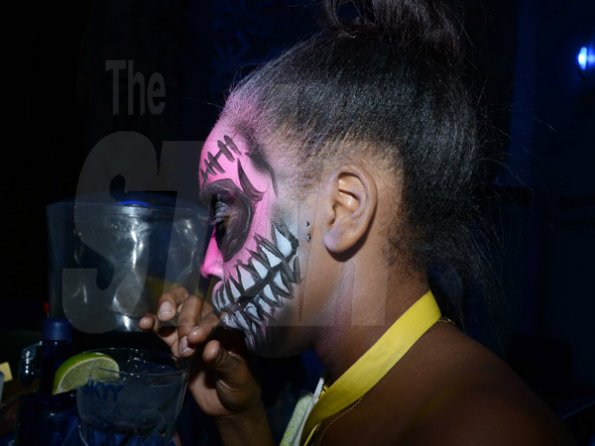 Winston Sill/Freelance Photographer
Skyy Vodka's "Dark Skyy Halloween Party", held at J.. Wray and Nephew Corporate Office, Dominica Drive, New Kingston on Friday night October 31, 2014.