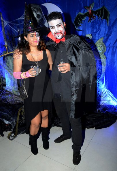 Winston Sill/Freelance Photographer
Skyy Vodka's "Dark Skyy Halloween Party", held at J.. Wray and Nephew Corporate Office, Dominica Drive, New Kingston on Friday night October 31, 2014.