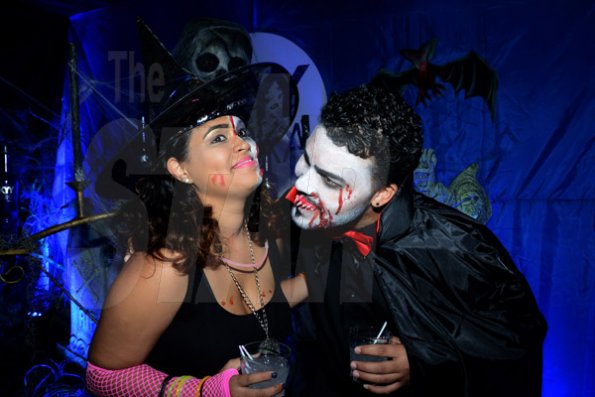 Winston Sill/Freelance Photographer
Skyy Vodka's "Dark Skyy Halloween Party", held at J.. Wray and Nephew Corporate Office, Dominica Drive, New Kingston on Friday night October 31, 2014.