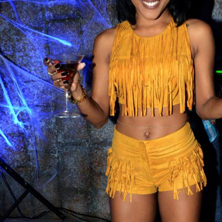 Winston Sill/Freelance Photographer
Skyy Vodka's "Dark Skyy Halloween Party", held at J.. Wray and Nephew Corporate Office, Dominica Drive, New Kingston on Friday night October 31, 2014.