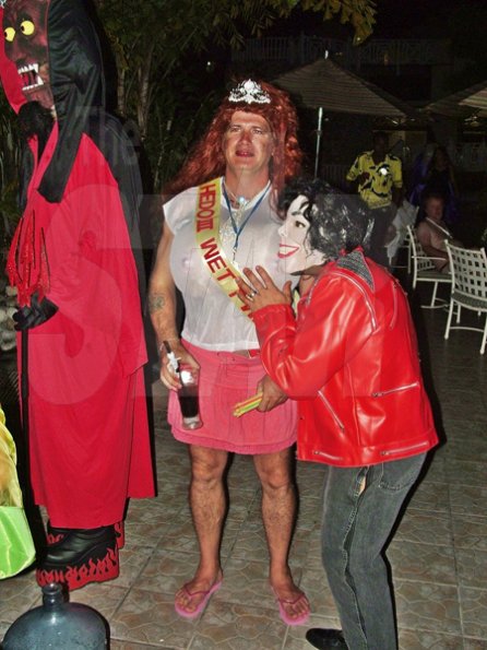 Carl Gilchrist/Freelance Photographer
Halloween at Hedonism III, Runaway Bay, St. Ann on Saturday October 31, 2009.
What would Halloween be without Michael?