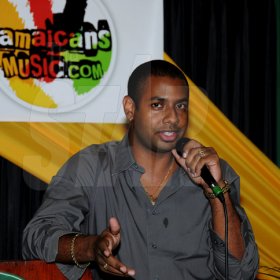 Winston Sill / Freelance Photographer
Jamaicans Music. Com presents the Official Launch of Irie Zine, held at Eden Gardens, Lady Musgrave Road on Wednesday night July 6, 2011. Here is Kamal Bankey ???.