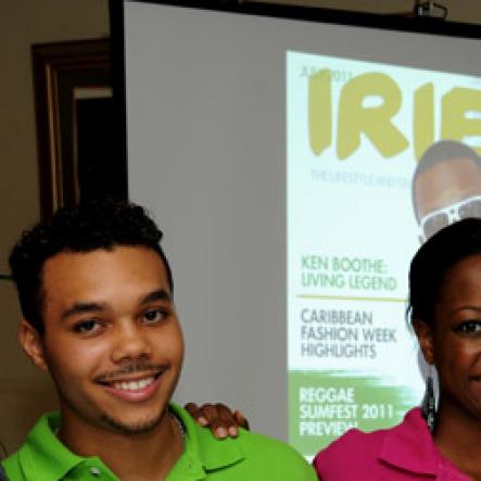 Winston Sill / Freelance Photographer
Jamaicans Music. Com presents the Official Launch of Irie Zine, held at Eden Gardens, Lady Musgrave Road on Wednesday night July 6, 2011. Here are Kim-Marie Spence (left); Alex Mamby (second left); Danielle Brown (second right); and Tyrone Wilson (right).