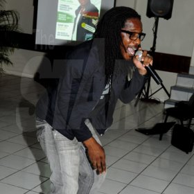 Winston Sill / Freelance Photographer
Jamaicans Music. Com presents the Official Launch of Irie Zine, held at Eden Gardens, Lady Musgrave Road on Wednesday night July 6, 2011. Here is Wayne Marshall.