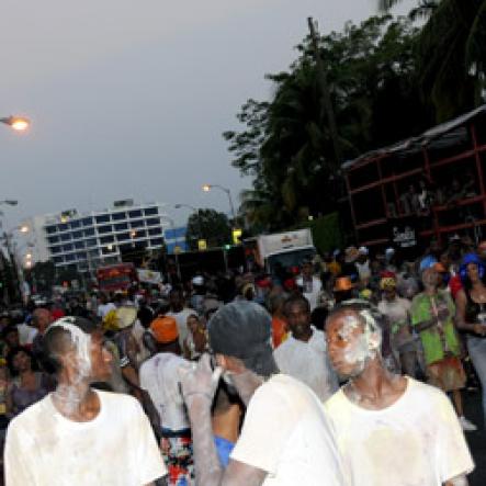 Winston Sill / Freelance Photographer
Bacchanal Jamaica J'ouvert and Road March, held at Mas Camp Village, Oxford Road on Friday night April 29, 2011.