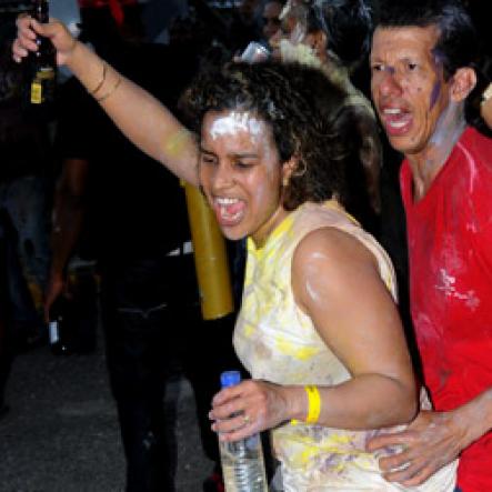 Winston Sill / Freelance Photographer
Bacchanal Jamaica J'ouvert and Road March, held at Mas Camp Village, Oxford Road on Friday night April 29, 2011.