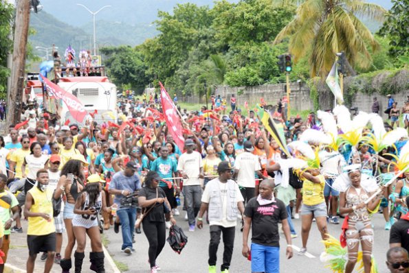 Jermaine Barnaby/Freelance PhotographerRevellers at Jamaica carnival road march on Sunday April 23, 2017.