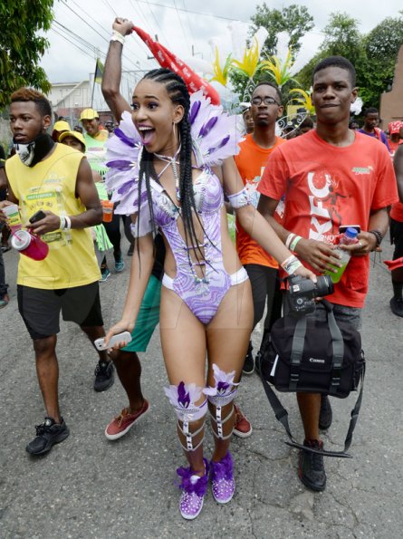 Jermaine Barnaby/Freelance PhotographerRevellers at Jamaica carnival road march on Sunday April 23, 2017.