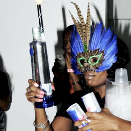 Winston Sill / Freelance Photographer
Top shelf liquor served in style.                                                                                                                                                                                                                          Levels Party, held at Club Privilege, Trinidad Terrace, New Kingston on Sunday night October 16, 2011.
