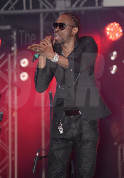 Jermaine Barnaby/Freelance Photographer
Bounty Killer performing at the Magnum live concert held at Sabina Park on Saturday January 7, 2017.