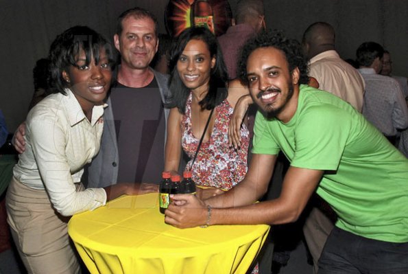 Colin Hamilton/Freelance Photographer

From left, Tahnida Nunes (Digicel's Sponsorship Manager), Mark Kenny (Producer), Natalie Parboosingh (Producer) and Sanjay Ramanand (Producer) pose for a pic



during Magnum Kings and Queens Launch on November 15, 2011.