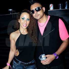 Winston Sill/Freelance Photographer
The Red Stripe sponsored Major Lazer Party and Show, held at Caymanas Estate, St. Catherine on Friday night December 19, 2014.

Sean Paul who blazed the stage alongside Major Lazer shares the spotlight with his wife, Jinx.