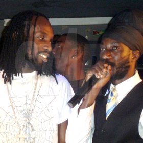 Roxroy McLean photo                                                                                                                                                 Mavado (left) and Sizzla also did a short set together.
