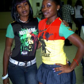 Winston Sill / Freelance Photographer
Unxpected Projexz present Mi Nah Laugh, the comedy show, held at Courtleigh Auditorium, St. Lucia Avenue, New Kingston on Sunday night February 28, 2010. Here are Trudy-Ann Rowe (left); and Nastassja Bartlett (right).