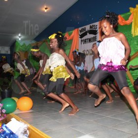 Anthony Minott/Freelance Photographer
Contestants perform during a Mini Miss Portmore 2010 grand coronation show at the Portmore HEART Academy on Saturday, May 22, 2010.