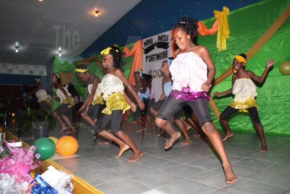 Anthony Minott/Freelance Photographer
Contestants perform during a Mini Miss Portmore 2010 grand coronation show at the Portmore HEART Academy on Saturday, May 22, 2010.
