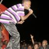 Anthony Minott/Freelance PhotographerDigicel Rising Stars contestant, Delando sings during a Munga/Digicel back to school treat at Queens Borough, playfield, near Ackee Walk, in St Andrew recently.