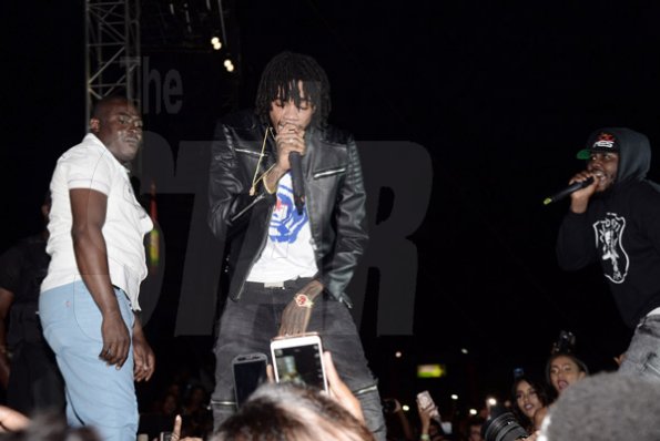 Jermaine Barnaby/Freelance Photographer
Magnum New Rules on Saturday, March 25, 2017
Alkaline performing during the closing of Magnum New Rules on Saturday.