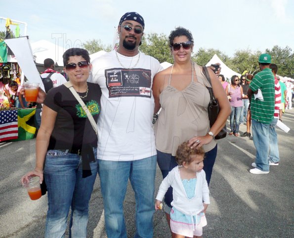 Keisha Shakespeare/Staff Reporter
Chef Paul Taffe (second left) went up for the Grace Jamaican Jerk Festival USA and he is taking a load of with his friends, Guylaine Dennery (left), Tricia Rudd (right) and her daughter, Taylor-Jane Rudd.