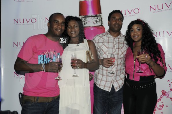 Publication: The STAR
Sheena Gayle photo

The high-end Nuvo affair in Montego Bay and it drew out the high rollers in entertainment to celebrate the official launch in the second city. (L-R) Renowned party promoter Andre 'Pnut'Brown, entertainer Lady Saw, Nuvo's John Vasquez and 'certifed diva' entertainer Tifa.