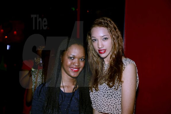 Left to right: Paula-kay Cousins (black) and Soroya Williams (floral)
Winston Sill/Freelance Photographer
Off The Hook Party, held at Ficton Nightclub, Market Place, Constant Spring Road on Thursday night January 9, 2014.