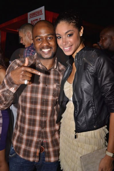 Contributed
Osmosis - Recording artiste Serani and Miss Jamaica Universe 2010 yendi Phillips were snapped enhoying the VIP Cabana City at Osmosis the All-Star.