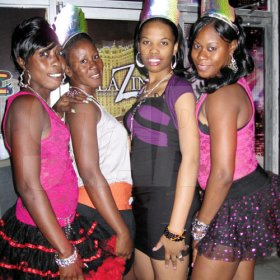From left, Sherry-Ann, Lisa, Sashana and Kimoya pose for the camera after having a good time on the dance floor.