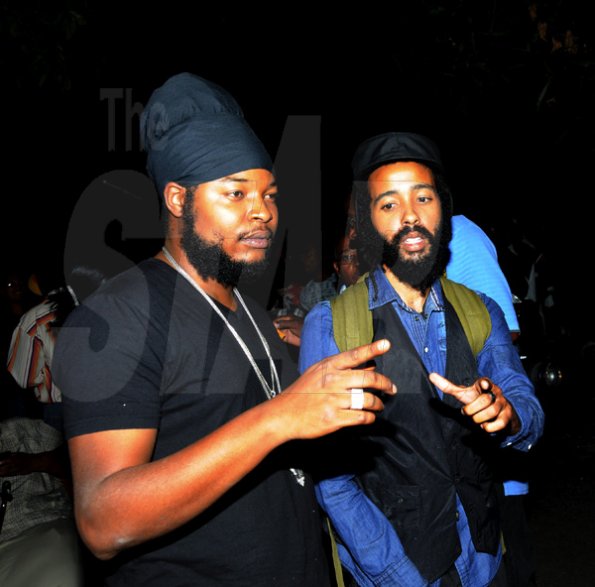 Winston Sill / Freelance Photographer

Protoje and singer Pressure at the launch of Protoje's debut album, held at Bob Marley Museum, Hope Road on Tuesday January 25, 2011.
