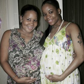 Contributed

Expecting mothers Raine Seville (right) and Digicel's Shelly Curran