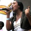 Tifa has the students chanting the motto for the tour, ?Abstinence ? Mek Sense!?