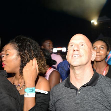 Gary Matalon enjoying dancehall night at sumfest