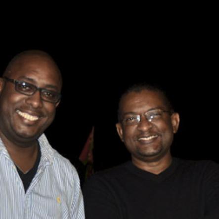 Janet Silvera Photo<\n>Duane 'Bones' Howard (left) of Irie FM and Wayne Cummings of Sandals Resorts International having a great time at Rebel Salute<\n><\n><\n><\n><\n><\n><\n><\n><\n><\n><\n><\n><\n><\n><\n>