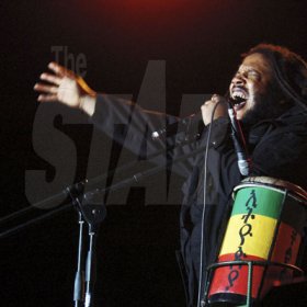 Photo by Adrian Frater
Stephen Marley blets out a note during Rebel Salute on Saturday.
